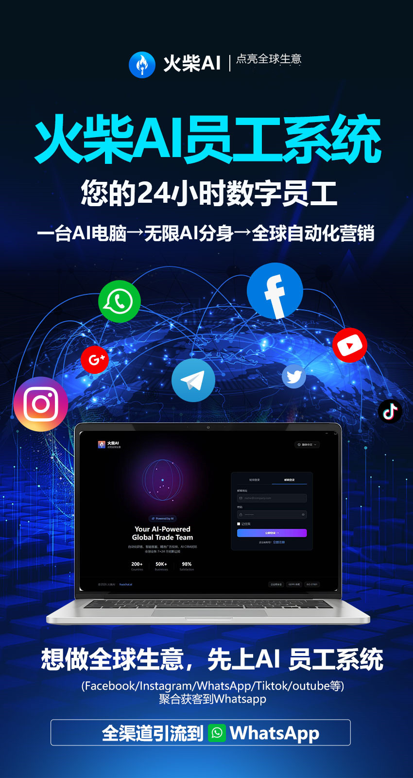零广告投放怎么做外贸获客？火柴AI获客系统免费海外流量挖掘技巧